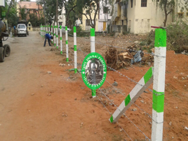 barbed wire fencing